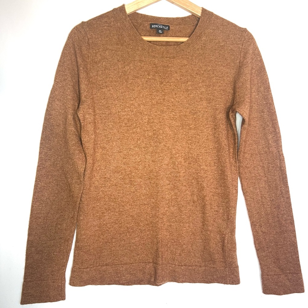 J Crew Cotton Wool Blend Brown Knit Sweater, XS